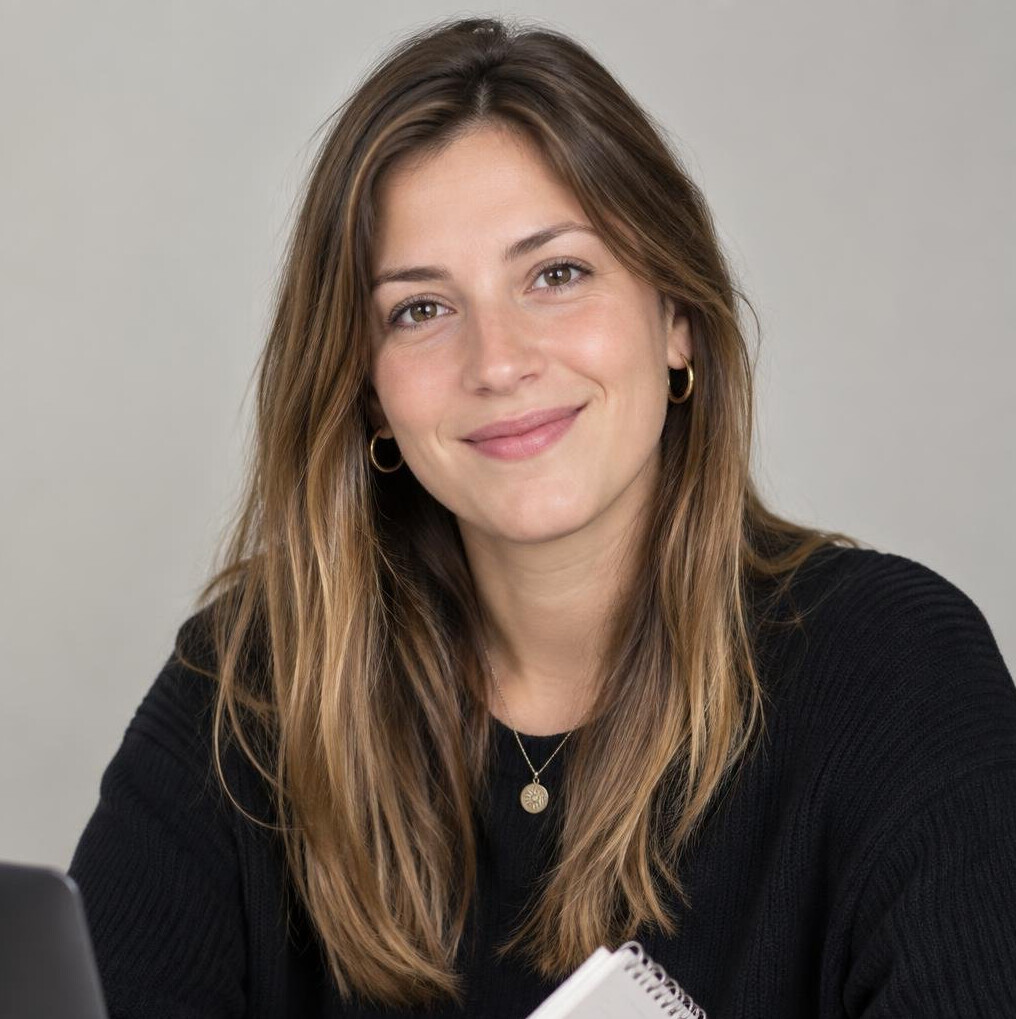 Portrait of a young woman with light brown hair